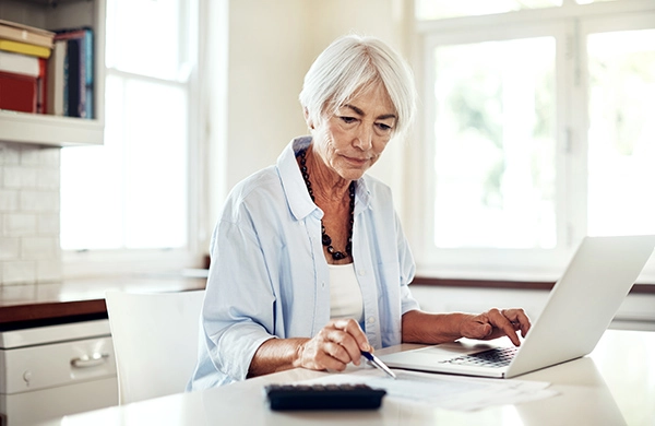 Senior woman with laptop