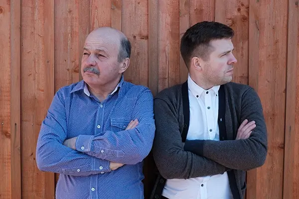 Senior father and son family issues