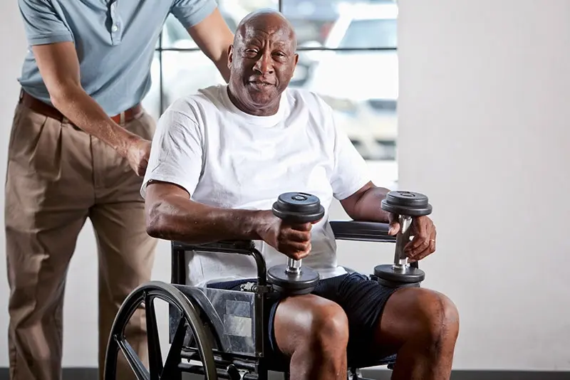 older disabled adult strength training
